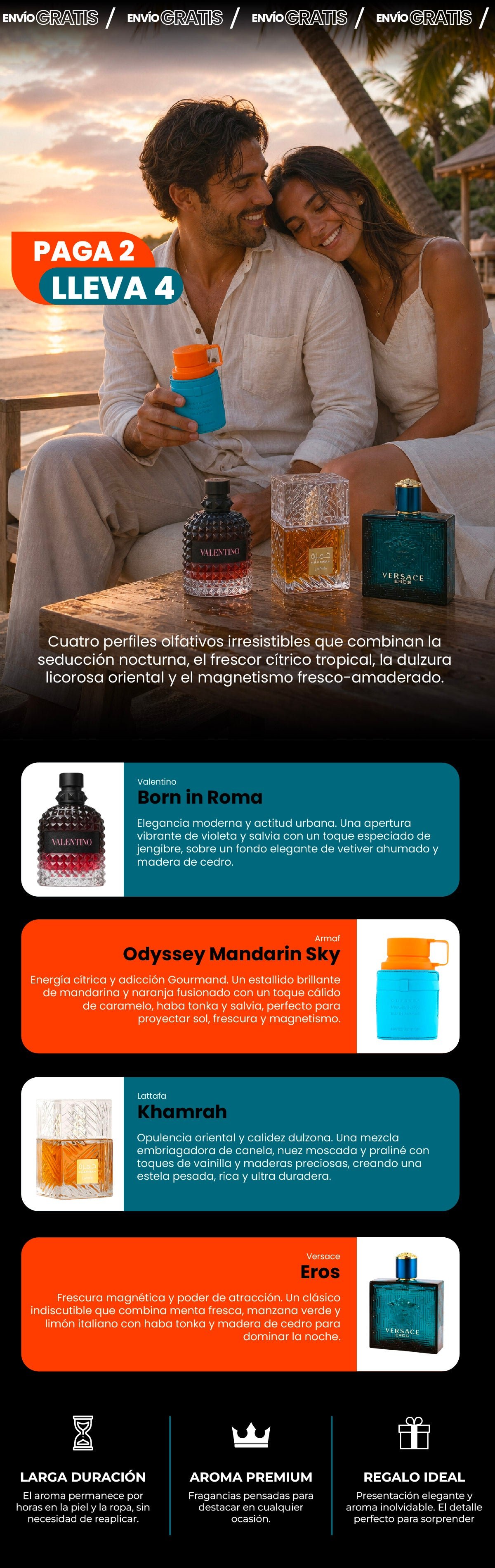 Valentino, Mandarin Sky, Versace Eros, Khamrah