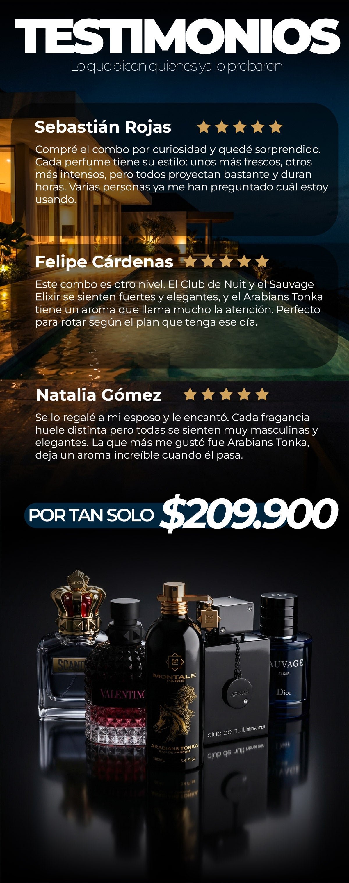 Montale, Scandal, Sauvage Elixir, Club de Nuit, Valentino