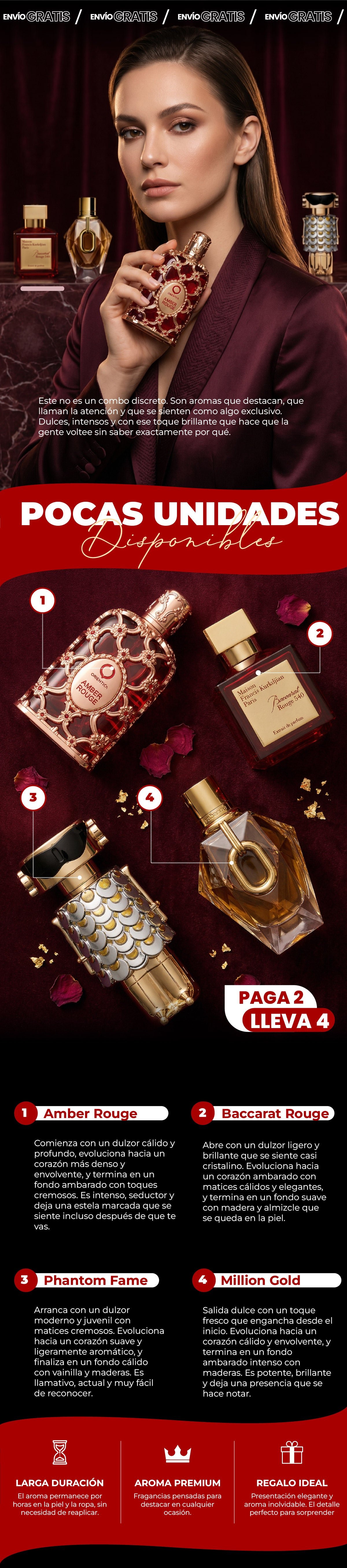 Baccarat 540, Amber Rouge, Phantom, Million Gold
